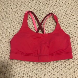 Hot Pink Lulu Lemon Energy Sports Bra
